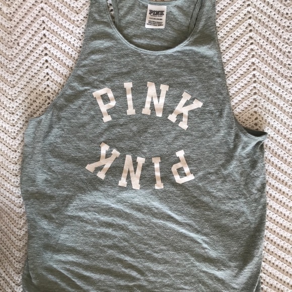 PINK Logo Racerback Tank - Picture 3 of 4